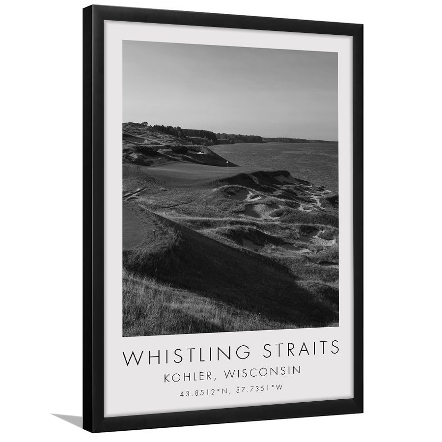 Whistling Straits Golf Resort, Straits Course Hole 03, Kohler, Wisconsin, Golf Art, Framed Art Print Wall Decor