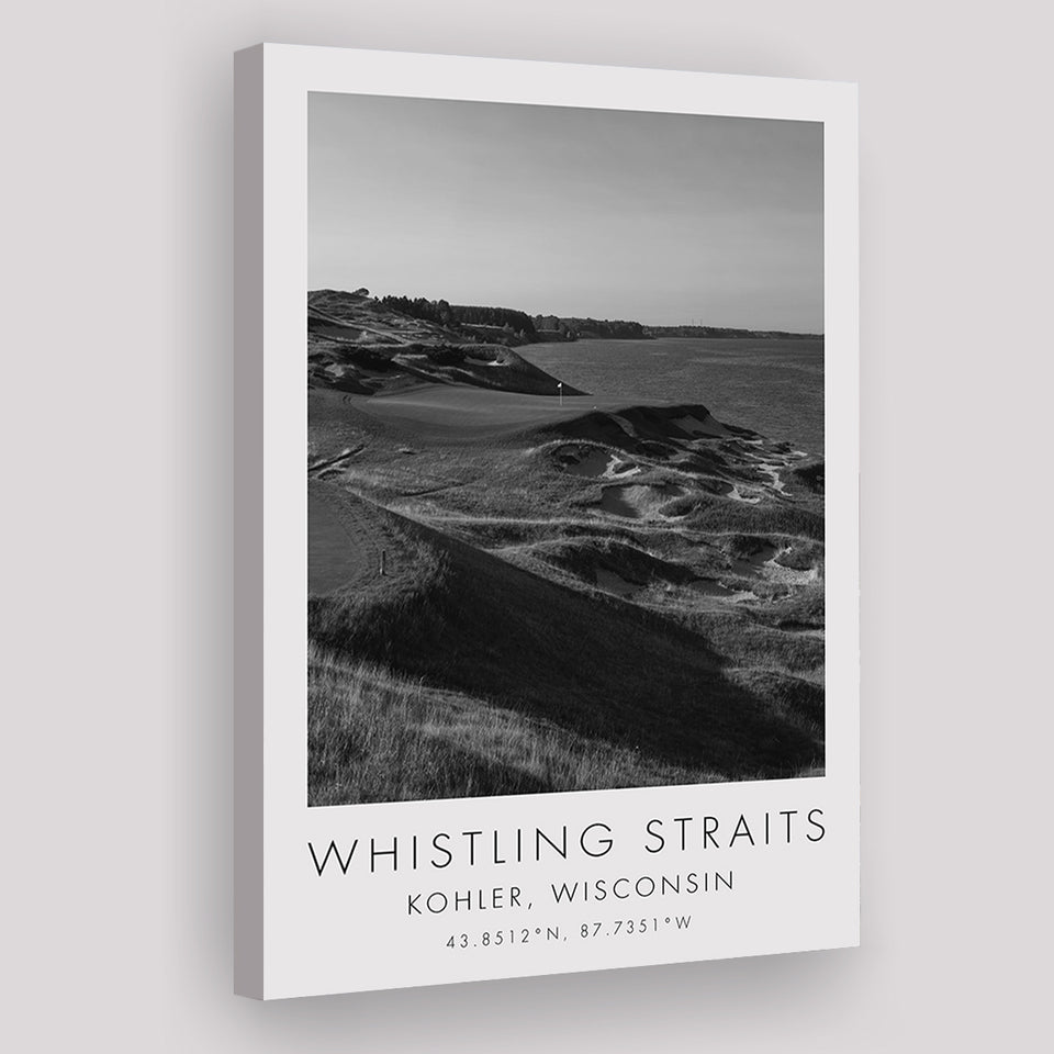 Whistling Straits Golf Resort, Straits Course Hole 03, Kohler, Wisconsin, Golf Art Print, Canvas Print Wall Art