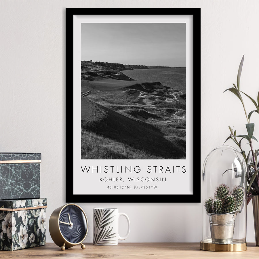 Whistling Straits Golf Resort, Straits Course Hole 03, Kohler, Wisconsin, Golf Art, Framed Art Print Wall Decor