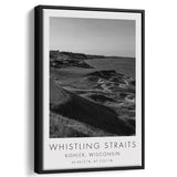 Whistling Straits Golf Resort, Straits Course Hole 3, Kohler, Wisconsin, Golf Art Print, Framed Canvas Print Wall Art