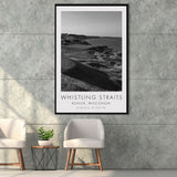 Whistling Straits Golf Resort, Straits Course Hole 3, Kohler, Wisconsin, Golf Art Print, Framed Canvas Print Wall Art