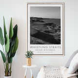 Whistling Straits Golf Resort, Straits Course Hole 3, Kohler, Wisconsin, Golf Art Print, Framed Canvas Print Wall Art
