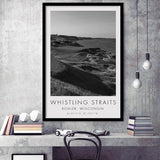 Whistling Straits Golf Resort, Straits Course Hole 03, Kohler, Wisconsin, Golf Art, Framed Art Print Wall Decor