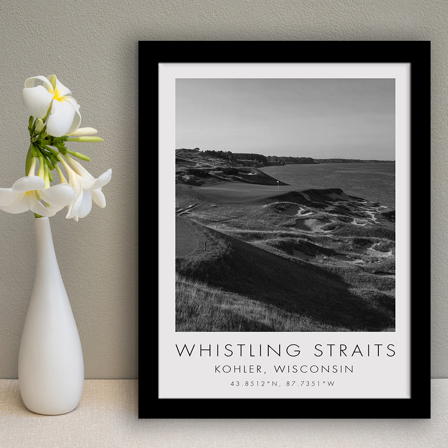 Whistling Straits Golf Resort, Straits Course Hole 03, Kohler, Wisconsin, Golf Art, Framed Art Print Wall Decor