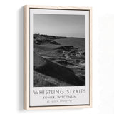 Whistling Straits Golf Resort, Straits Course Hole 3, Kohler, Wisconsin, Golf Art Print, Framed Canvas Print Wall Art