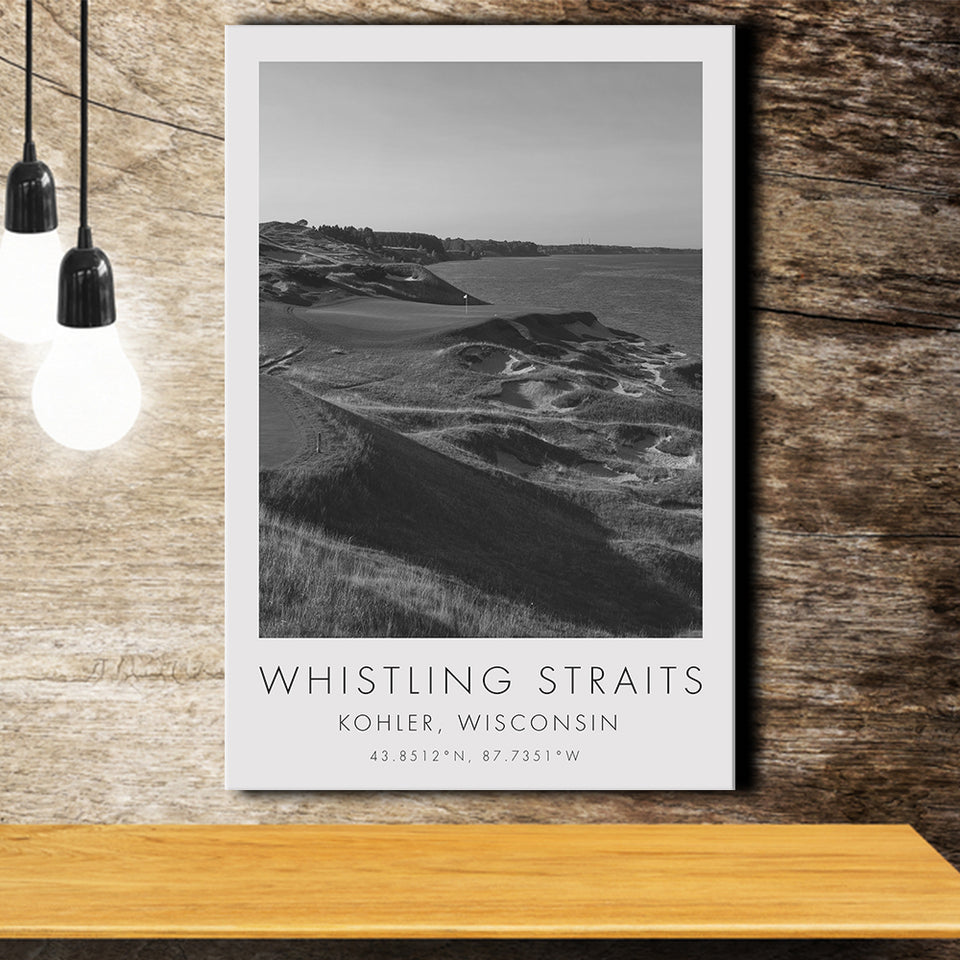 Whistling Straits Golf Resort, Straits Course Hole 03, Kohler, Wisconsin, Golf Art Print, Canvas Print Wall Art