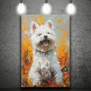 White Samoyed Dog, Dog Pet Lover Painting, Pet Lover Art, Canvas Prints Wall Art Decor, Painting Canvas