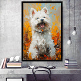 White Samoyed Dog, Dog Pet Lover Painting, Pet Lover Art, Framed Art Prints Wall Art Decor, Framed Picture Print