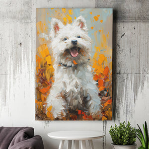 White Samoyed Dog, Dog Pet Lover Painting, Pet Lover Art, Canvas Prints Wall Art Decor, Painting Canvas