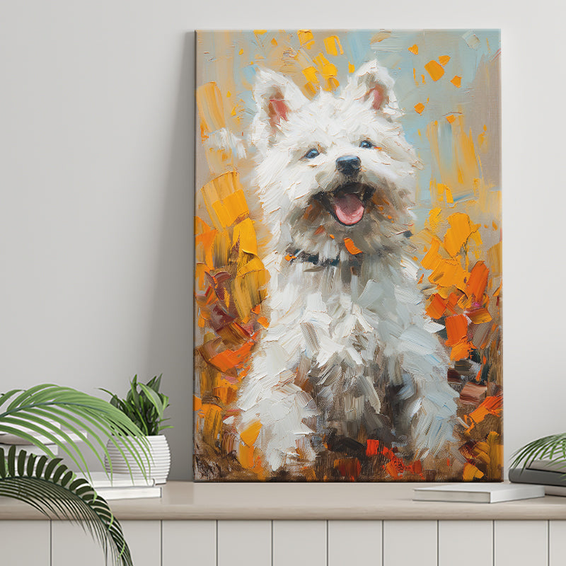 White Samoyed Dog, Dog Pet Lover Painting, Pet Lover Art, Canvas Prints Wall Art Decor, Painting Canvas