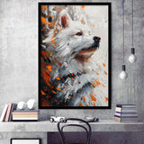 White Samoyed  Portrait, Dog Oil Painting, Pet Lover Art, Framed Art Prints Wall Art Decor, Framed Picture Print