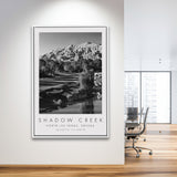 Shadow Creek Golf Club Hole 18, North Las Vegas, Nevada, Golf Art Print, Floating Frame, Framed Canvas Print Wall Art
