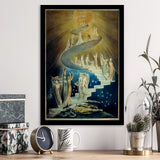 William Blake Wall Art Jacob'S Ladder Fine Art Print, Home Decor,Framed Art Prints Wall Decor, Picture Framed