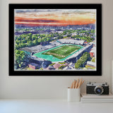 William Dick Price Stadium WaterColor Framed Art Prints, Norfolk Virginia Watercolor, Stadium Art Gifts