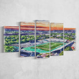 William Dick Price Stadium WaterColor 5 Panels Mix Canvas Prints, Norfolk Virginia Watercolor, Large Stadium Canvas