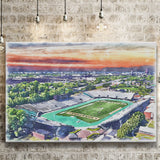 William Dick Price Stadium WaterColor Canvas Prints, Norfolk Virginia Watercolor, Stadium Art Gifts