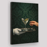 Women With Martini Art Print, Cute Quirky Whimsical Cocktail Art, Bar Cart Decor, Canvas Print Wall Art, Wall Decor