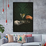 Women With Martini Art Print, Cute Quirky Whimsical Cocktail Art, Bar Cart Decor, Framed Art Print, Fine Art Wall Decor