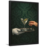 Women With Martini Art Print, Cute Quirky Whimsical Cocktail Art, Bar Cart Decor, Framed Art Print, Fine Art Wall Decor