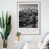 Shadow Creek Golf Club Hole 18, North Las Vegas, Nevada, Golf Art Print, Floating Frame, Framed Canvas Print Wall Art