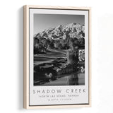 Shadow Creek Golf Club Hole 18, North Las Vegas, Nevada, Golf Art Print, Floating Frame, Framed Canvas Print Wall Art