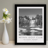 Wynn Golf Club, Waterfall Las Vegas, Nevada, Golf Art, Gift for him, Framed Art Print Wall Decor
