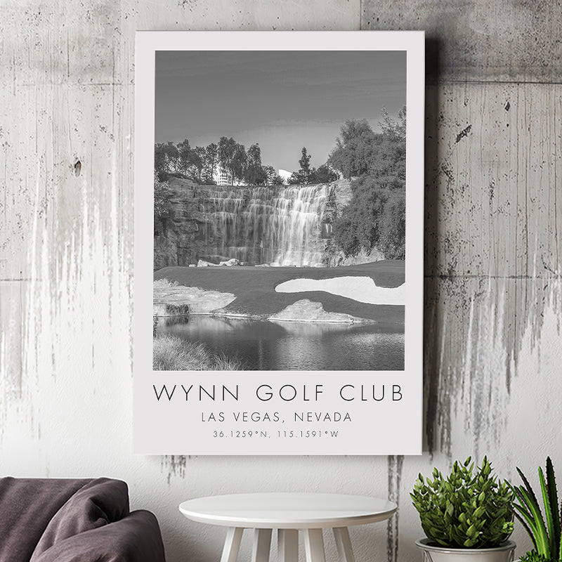 Wynn Golf Club, Waterfall Las Vegas, Nevada, Golf Art Print, Gift for him, Canvas Print Wall Art