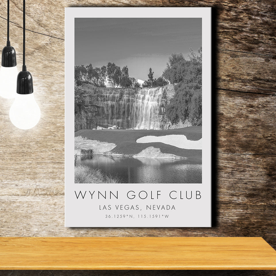 Wynn Golf Club, Waterfall Las Vegas, Nevada, Golf Art Print, Gift for him, Canvas Print Wall Art