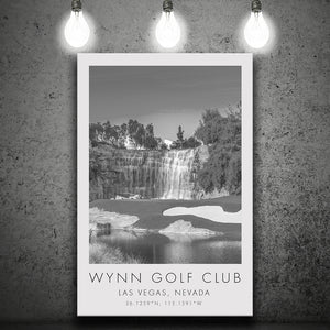 Wynn Golf Club, Waterfall Las Vegas, Nevada, Golf Art Print, Gift for him, Canvas Print Wall Art