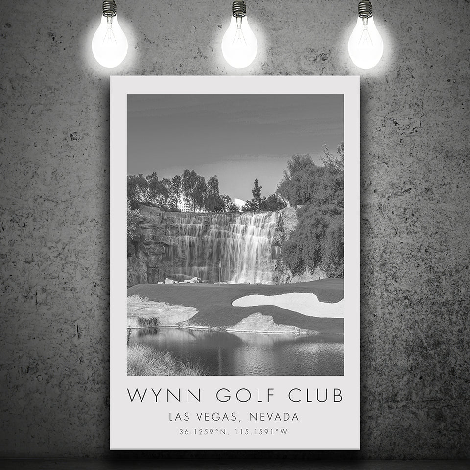 Wynn Golf Club, Waterfall Las Vegas, Nevada, Golf Art Print, Gift for him, Canvas Print Wall Art