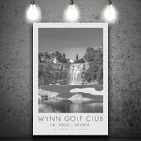 Wynn Golf Club, Waterfall Las Vegas, Nevada, Golf Art Print, Gift for him, Canvas Print Wall Art