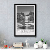 Wynn Golf Club, Waterfall Las Vegas, Nevada, Golf Art Print, Floating Frame, Framed Canvas Print Wall Art