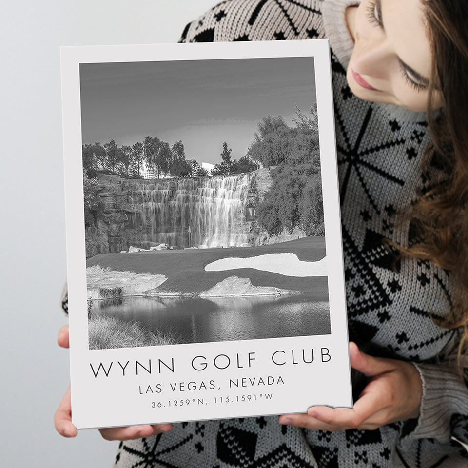 Wynn Golf Club, Waterfall Las Vegas, Nevada, Golf Art Print, Gift for him, Canvas Print Wall Art