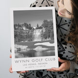 Wynn Golf Club, Waterfall Las Vegas, Nevada, Golf Art Print, Gift for him, Canvas Print Wall Art