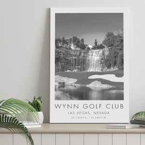 Wynn Golf Club, Waterfall Las Vegas, Nevada, Golf Art Print, Gift for him, Canvas Print Wall Art