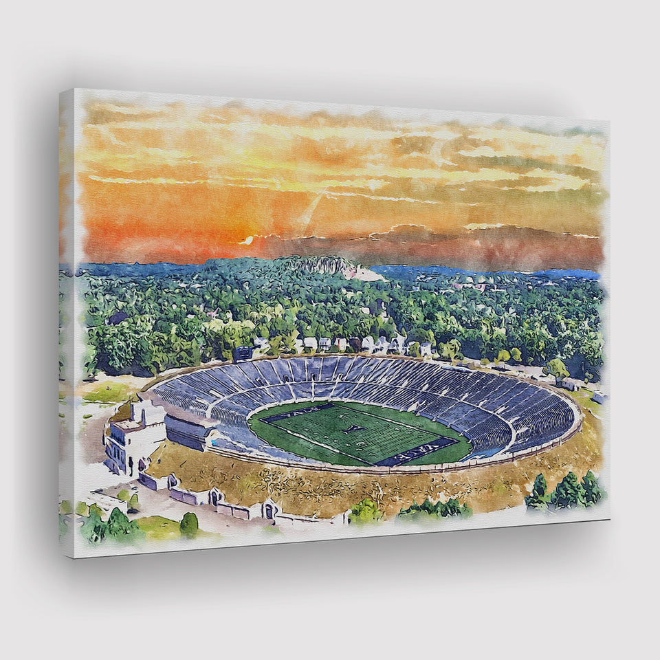 Yale Bowl Stadium WaterColor Canvas Prints, New Haven Connecticut Watercolor, Stadium Art Gifts