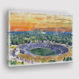 Yale Bowl Stadium WaterColor Canvas Prints, New Haven Connecticut Watercolor, Stadium Art Gifts