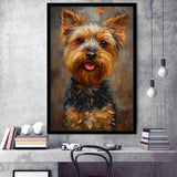 Yorkshire Terrier Dog, Dog Portrait Painting, Pet Lover Art, Framed Art Prints Wall Art Decor, Framed Picture Print