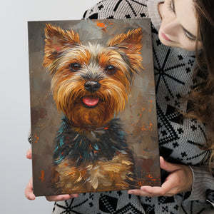 Yorkshire Terrier Dog, Dog Portrait Painting, Pet Lover Art, Canvas Prints Wall Art Decor, Painting Canvas