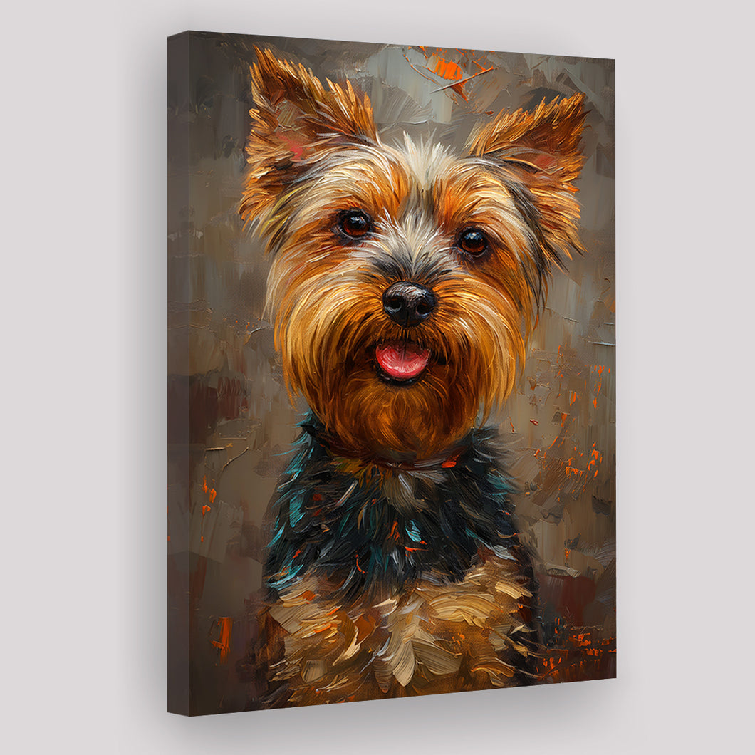 Yorkshire Terrier Dog, Dog Portrait Painting, Pet Lover Art, Canvas Prints Wall Art Decor, Painting Canvas