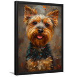 Yorkshire Terrier Dog, Dog Portrait Painting, Pet Lover Art, Framed Art Prints Wall Art Decor, Framed Picture Print