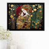 Mother And Child Art,Klimt Mother And Child,Gustav Klimt Art, Framed Canvas Print Wall Art Decor,Floating Frame