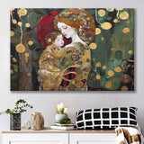 mother and child art,klimt mother and child,gustav klimt Art, Canvas Print Wall Art Decor, Landscape Art Print