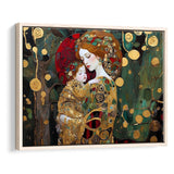 Mother And Child Art,Klimt Mother And Child,Gustav Klimt Art, Framed Canvas Print Wall Art Decor,Floating Frame