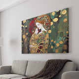 mother and child art,klimt mother and child,gustav klimt Art, Canvas Print Wall Art Decor, Landscape Art Print
