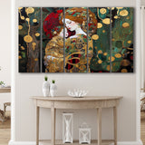 Mother And Child Art,Klimt Mother And Child,Gustav Klimt Art, Extra Large Multi 5 Panel Canvas Print Wall Art Decor