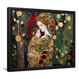 Mother And Child Art,Klimt Mother And Child,Gustav Klimt Art, Framed Art Print Wall Decor, Framed Picture