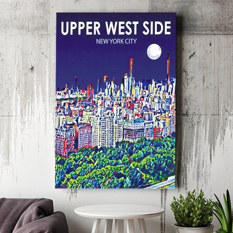 Upper West Side NYC Art V1 ,City Art Print, Large Canvas, Canvas Print Wall Art Home Decor