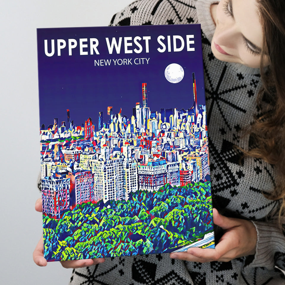 Upper West Side NYC Art V1 ,City Art Print, Large Canvas, Canvas Print Wall Art Home Decor