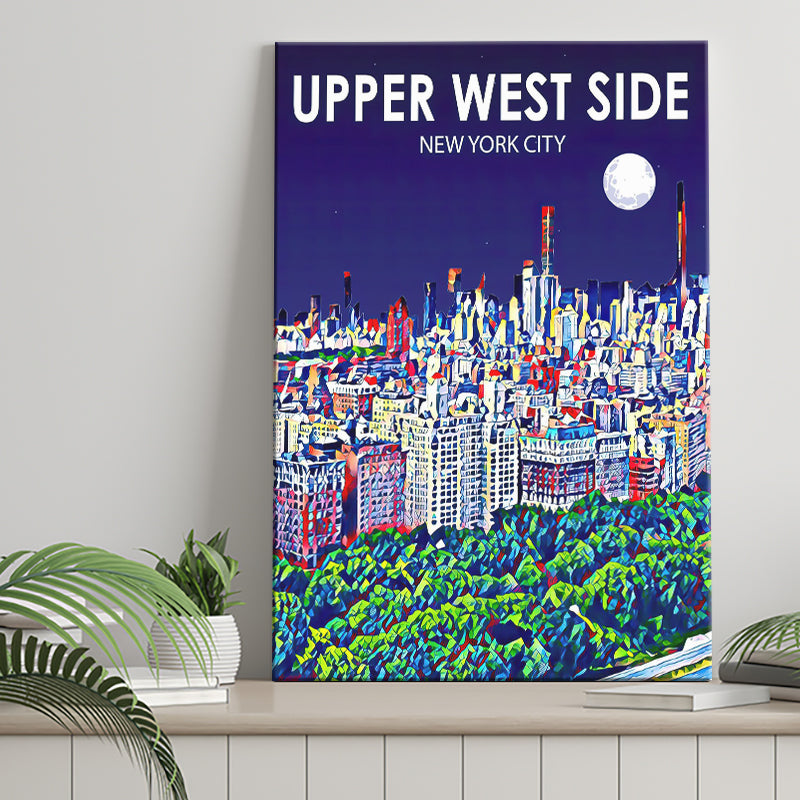 Upper West Side NYC Art V1 ,City Art Print, Large Canvas, Canvas Print Wall Art Home Decor